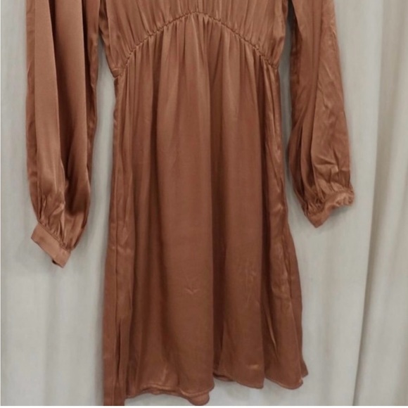 ZARA satin rose dress Small NWT - Picture 3 of 3